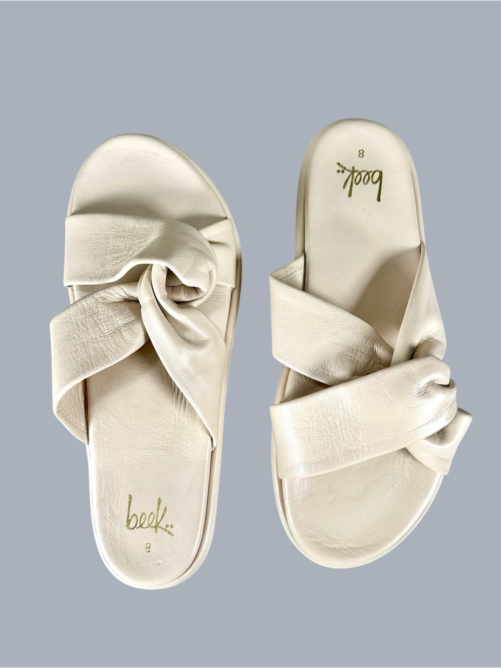 Beek Piculet Leather Slide Sandals